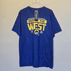 NWT Los Angeles Rams Football NFC 2018 Reppin' The West Short Sleeve T-Shirt XL